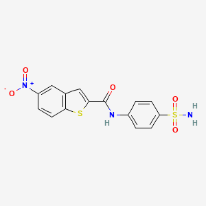 5-nitro-N-(4-sulfamoylphenyl)-1-benzothiophene-2-carboxamide