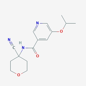 molecular formula C15H19N3O3 B2641719 N-(4-Cyanooxan-4-yl)-5-propan-2-yloxypyridine-3-carboxamide CAS No. 2194288-81-6