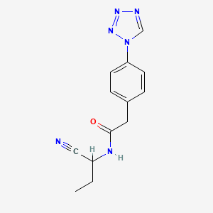 molecular formula C13H14N6O B2641721 N-(1-cyanopropyl)-2-[4-(1H-1,2,3,4-tetrazol-1-yl)phenyl]acetamide CAS No. 1355801-64-7