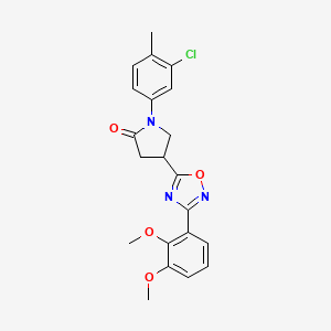 B2641747 1-(3-Chloro-4-methylphenyl)-4-(3-(2,3-dimethoxyphenyl)-1,2,4-oxadiazol-5-yl)pyrrolidin-2-one CAS No. 941918-00-9