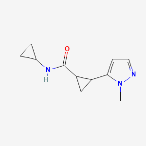 molecular formula C11H15N3O B2641755 N-cyclopropyl-2-(1-methyl-1H-pyrazol-5-yl)cyclopropane-1-carboxamide CAS No. 2097921-81-6