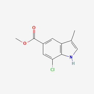 molecular formula C11H10ClNO2 B2641766 Methyl 7-chloro-3-methyl-1H-indole-5-carboxylate CAS No. 2104578-59-6