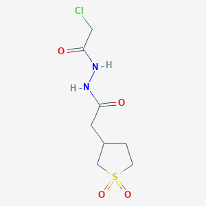molecular formula C8H13ClN2O4S B2641768 N'-(2-Chloroacetyl)-2-(1,1-dioxo-1lambda6-thiolan-3-yl)acetohydrazide CAS No. 869716-08-5