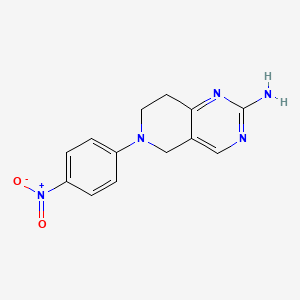 molecular formula C13H13N5O2 B2641789 6-(4-Nitrophenyl)-5,6,7,8-tetrahydropyrido[4,3-d]pyrimidin-2-amine CAS No. 338791-45-0