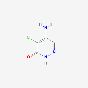 molecular formula C4H4ClN3O B026418 5-Amino-4-chloropyridazin-3(2H)-one CAS No. 6339-19-1