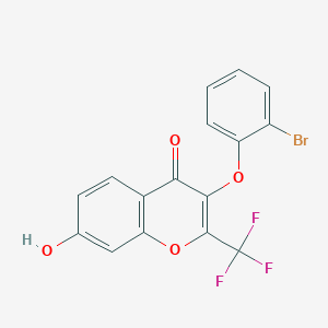 molecular formula C16H8BrF3O4 B2641826 3-(2-bromophenoxy)-7-hydroxy-2-(trifluoromethyl)-4H-chromen-4-one CAS No. 297158-58-8