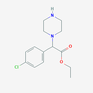 molecular formula C14H19ClN2O2 B2641835 Ethyl (4-chlorophenyl)(piperazin-1-yl)acetate CAS No. 877977-12-3