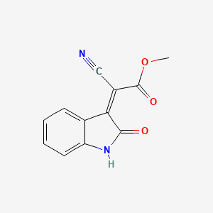 molecular formula C12H8N2O3 B2641852 methyl (2Z)-cyano(2-oxo-1,2-dihydro-3H-indol-3-ylidene)acetate CAS No. 265107-81-1