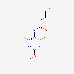 molecular formula C13H21N3O2 B2641871 N-(2-ethoxy-4,6-dimethylpyrimidin-5-yl)pentanamide CAS No. 1788532-24-0