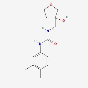 molecular formula C14H20N2O3 B2641879 1-(3,4-dimethylphenyl)-3-[(3-hydroxyoxolan-3-yl)methyl]urea CAS No. 2034304-68-0