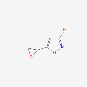 molecular formula C5H4BrNO2 B2641893 3-Bromo-5-(oxiran-2-yl)-1,2-oxazole CAS No. 76596-56-0
