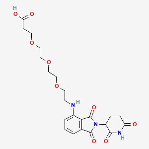 molecular formula C22H27N3O9 B2641921 Pomalidomide-PEG3-CO2H 