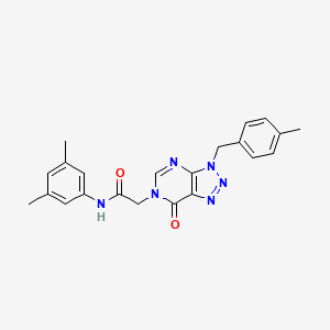molecular formula C22H22N6O2 B2641935 N-(3,5-dimethylphenyl)-2-{3-[(4-methylphenyl)methyl]-7-oxo-3H,6H,7H-[1,2,3]triazolo[4,5-d]pyrimidin-6-yl}acetamide CAS No. 892471-26-0