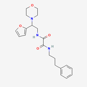 molecular formula C21H27N3O4 B2641977 N1-(2-(furan-2-yl)-2-morpholinoethyl)-N2-(3-phenylpropyl)oxalamide CAS No. 877630-94-9