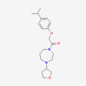 molecular formula C20H30N2O3 B2641999 1-[4-(oxolan-3-yl)-1,4-diazepan-1-yl]-2-[4-(propan-2-yl)phenoxy]ethan-1-one CAS No. 2320144-54-3