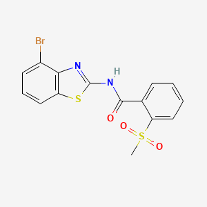 molecular formula C15H11BrN2O3S2 B2642051 N-(4-bromo-1,3-benzothiazol-2-yl)-2-methanesulfonylbenzamide CAS No. 896279-25-7