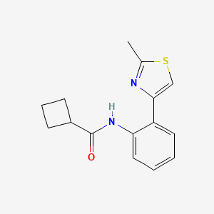 B2642057 N-(2-(2-methylthiazol-4-yl)phenyl)cyclobutanecarboxamide CAS No. 1797892-02-4