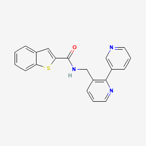 molecular formula C20H15N3OS B2642069 N-({[2,3'-bipyridine]-3-yl}methyl)-1-benzothiophene-2-carboxamide CAS No. 1903170-43-3