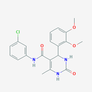 molecular formula C20H20ClN3O4 B2642088 N-(3-chlorophenyl)-4-(2,3-dimethoxyphenyl)-6-methyl-2-oxo-1,2,3,4-tetrahydropyrimidine-5-carboxamide CAS No. 421576-02-5