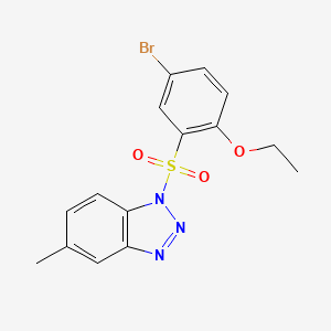 molecular formula C15H14BrN3O3S B2642101 1-(5-bromo-2-ethoxybenzenesulfonyl)-5-methyl-1H-1,2,3-benzotriazole CAS No. 2415491-67-5