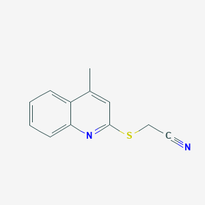 molecular formula C12H10N2S B2642113 2-(4-Methylquinolin-2-yl)sulfanylacetonitrile CAS No. 7521-23-5