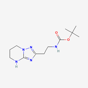 molecular formula C12H21N5O2 B2642159 Tert-butyl N-[2-(4,5,6,7-tetrahydro-[1,2,4]triazolo[1,5-a]pyrimidin-2-yl)ethyl]carbamate CAS No. 2416233-51-5