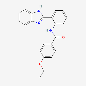 molecular formula C22H19N3O2 B2642197 N-(2-(1H-benzo[d]imidazol-2-yl)phenyl)-4-ethoxybenzamide CAS No. 313254-68-1