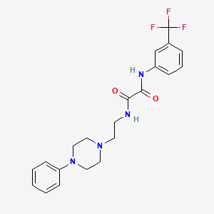 molecular formula C21H23F3N4O2 B2642200 N1-(2-(4-phenylpiperazin-1-yl)ethyl)-N2-(3-(trifluoromethyl)phenyl)oxalamide CAS No. 1049568-73-1