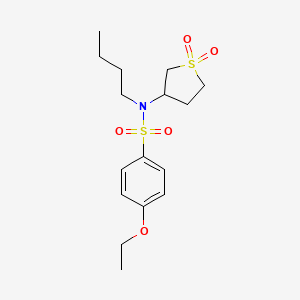 molecular formula C16H25NO5S2 B2642225 N-butyl-N-(1,1-dioxo-1lambda6-thiolan-3-yl)-4-ethoxybenzene-1-sulfonamide CAS No. 874788-01-9