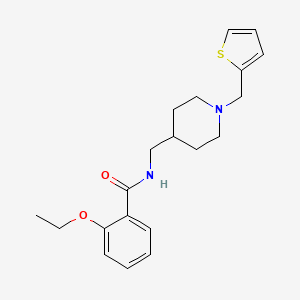 B2642241 2-ethoxy-N-((1-(thiophen-2-ylmethyl)piperidin-4-yl)methyl)benzamide CAS No. 953998-30-6