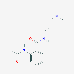 molecular formula C14H21N3O2 B2642242 N-[3-(DIMETHYLAMINO)PROPYL]-2-ACETAMIDOBENZAMIDE CAS No. 348614-18-6