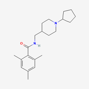 molecular formula C21H32N2O B2642248 N-[(1-cyclopentylpiperidin-4-yl)methyl]-2,4,6-trimethylbenzamide CAS No. 953993-33-4