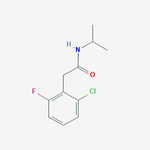 molecular formula C11H13ClFNO B2642253 2-(2-chloro-6-fluorophenyl)-N-(propan-2-yl)acetamide CAS No. 895903-62-5