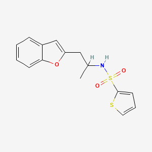molecular formula C15H15NO3S2 B2642274 N-[1-(1-benzofuran-2-yl)propan-2-yl]thiophene-2-sulfonamide CAS No. 2034611-11-3