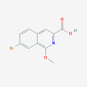 molecular formula C11H8BrNO3 B2642283 7-Bromo-1-methoxyisoquinoline-3-carboxylic acid CAS No. 2172068-53-8