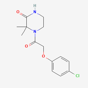 molecular formula C14H17ClN2O3 B2642285 4-[2-(4-Chlorophenoxy)acetyl]-3,3-dimethylpiperazin-2-one CAS No. 946363-02-6