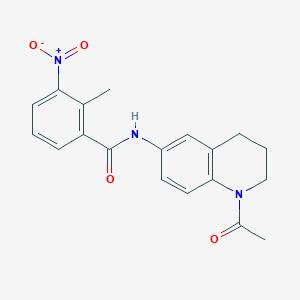 molecular formula C19H19N3O4 B2642311 N-(1-acetyl-1,2,3,4-tetrahydroquinolin-6-yl)-2-methyl-3-nitrobenzamide CAS No. 941960-04-9