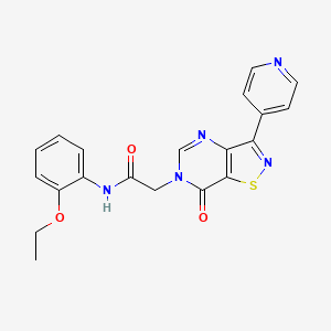 molecular formula C20H17N5O3S B2642372 N-(2-ethoxyphenyl)-2-(7-oxo-3-(pyridin-4-yl)isothiazolo[4,5-d]pyrimidin-6(7H)-yl)acetamide CAS No. 1251672-58-8