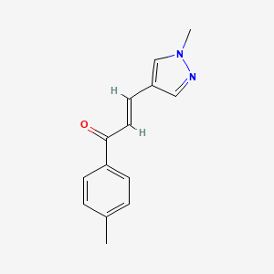 molecular formula C14H14N2O B2642378 (2E)-1-(4-methylphenyl)-3-(1-methyl-1H-pyrazol-4-yl)prop-2-en-1-one CAS No. 1003993-48-3
