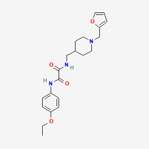 molecular formula C21H27N3O4 B2642451 N'-(4-ethoxyphenyl)-N-({1-[(furan-2-yl)methyl]piperidin-4-yl}methyl)ethanediamide CAS No. 953158-57-1