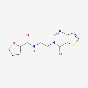 molecular formula C13H15N3O3S B2642474 N-(2-{4-oxo-3H,4H-thieno[3,2-d]pyrimidin-3-yl}ethyl)oxolane-2-carboxamide CAS No. 1903720-27-3