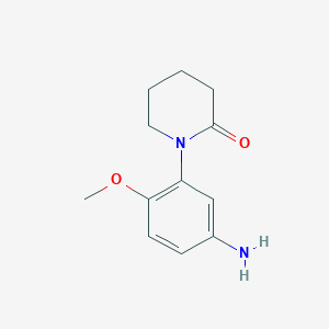 molecular formula C12H16N2O2 B2642535 1-(5-Amino-2-methoxyphenyl)piperidin-2-one CAS No. 344313-16-2