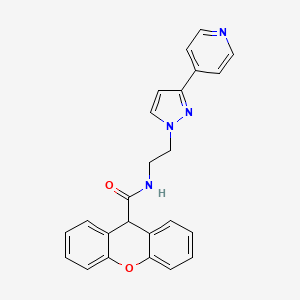molecular formula C24H20N4O2 B2642536 N-{2-[3-(pyridin-4-yl)-1H-pyrazol-1-yl]ethyl}-9H-xanthene-9-carboxamide CAS No. 1448135-31-6