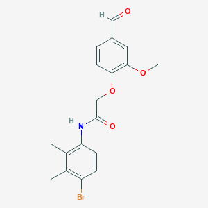 molecular formula C18H18BrNO4 B2642567 N-(4-bromo-2,3-dimethylphenyl)-2-(4-formyl-2-methoxyphenoxy)acetamide CAS No. 675855-76-2