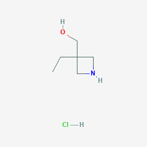 molecular formula C6H14ClNO B2642570 (3-Ethylazetidin-3-yl)methanol hydrochloride CAS No. 1909310-02-6