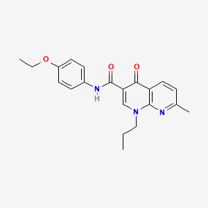 molecular formula C21H23N3O3 B2642617 N-(4-ethoxyphenyl)-7-methyl-4-oxo-1-propyl-1,4-dihydro-1,8-naphthyridine-3-carboxamide CAS No. 1251594-68-9