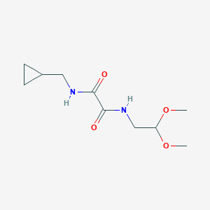 molecular formula C10H18N2O4 B2642650 N-(Cyclopropylmethyl)-N'-(2,2-dimethoxyethyl)oxamide CAS No. 2380062-54-2