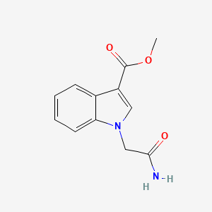 molecular formula C12H12N2O3 B2642731 Methyl 1-(2-amino-2-oxoethyl)-indole-3-carboxylate CAS No. 667872-88-0