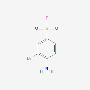 molecular formula C6H5BrFNO2S B2642732 4-Amino-3-bromobenzene-1-sulfonyl fluoride CAS No. 108045-28-9