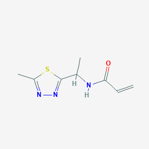 molecular formula C8H11N3OS B2642744 N-[1-(5-Methyl-1,3,4-thiadiazol-2-yl)ethyl]prop-2-enamide CAS No. 1860406-39-8